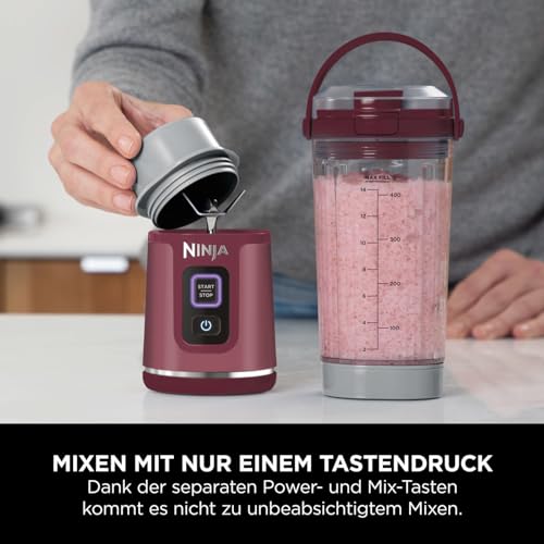 Ninja Blast Tragbarer Mixer 530ml Kabellos Cranberry BC151EUCR