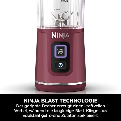 Ninja Blast Tragbarer Mixer 530ml Kabellos Cranberry BC151EUCR