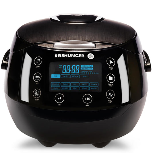 Reishunger Digitaler Reiskocher & Dampfgarer 1.5L Schwarz