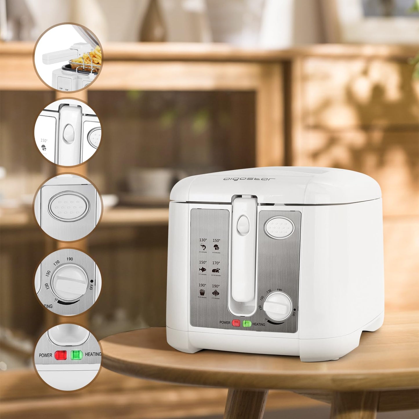 Aigostar Fritteuse 2.5L 1650W Weiß