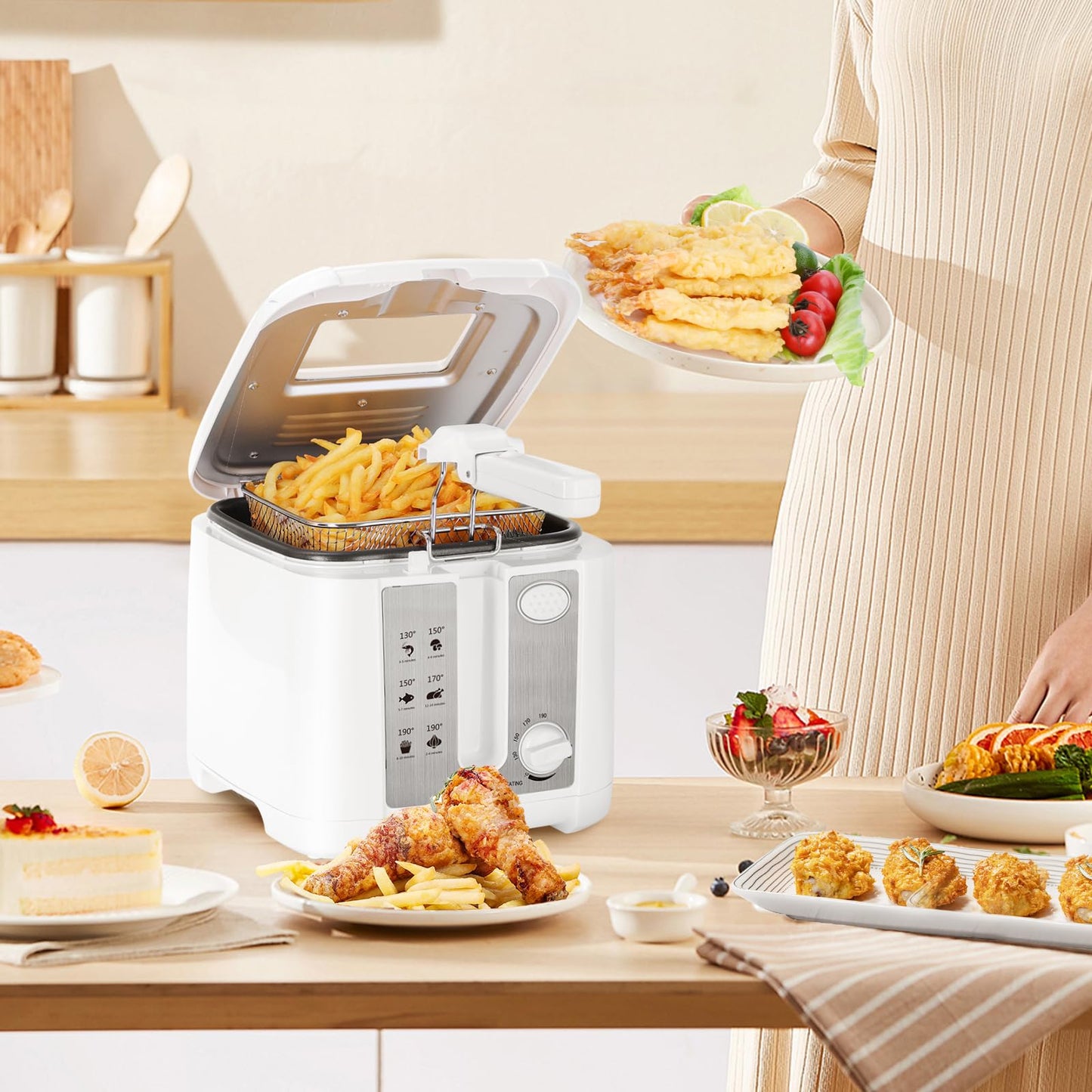 Aigostar Fritteuse 2.5L 1650W Weiß