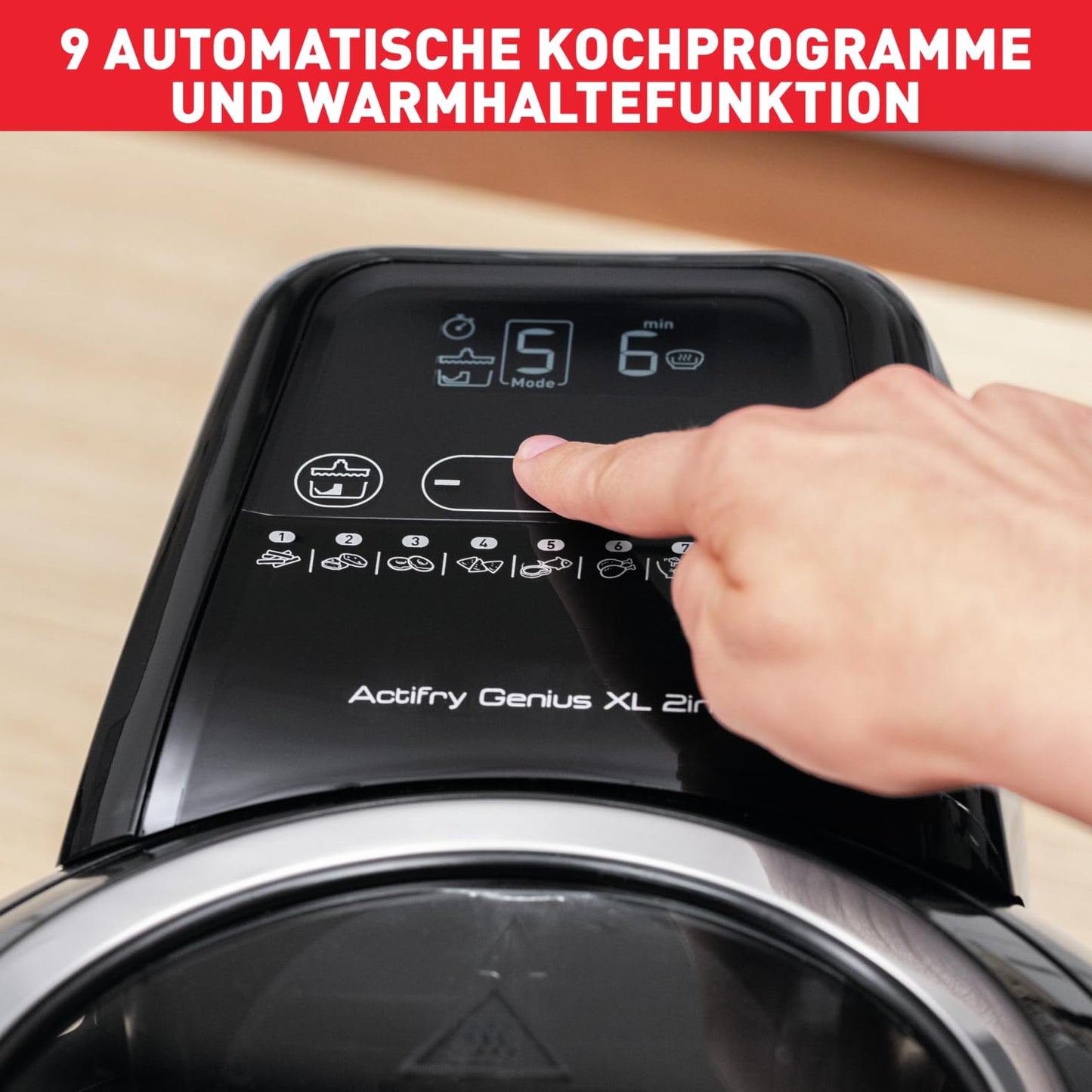 Tefal ActiFry Genius XL 2in1 Heißluftfritteuse 1.7kg Schwarz YV9708