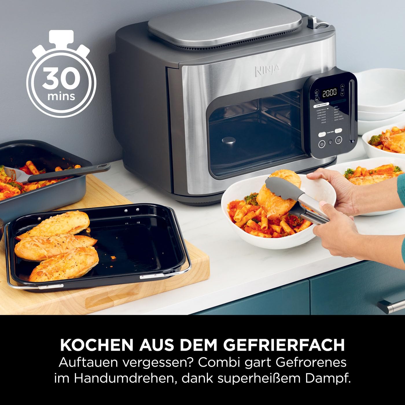 Ninja Combi 12-in-1 Multikocher & Air Fryer 6.2L Grau SFP700EU