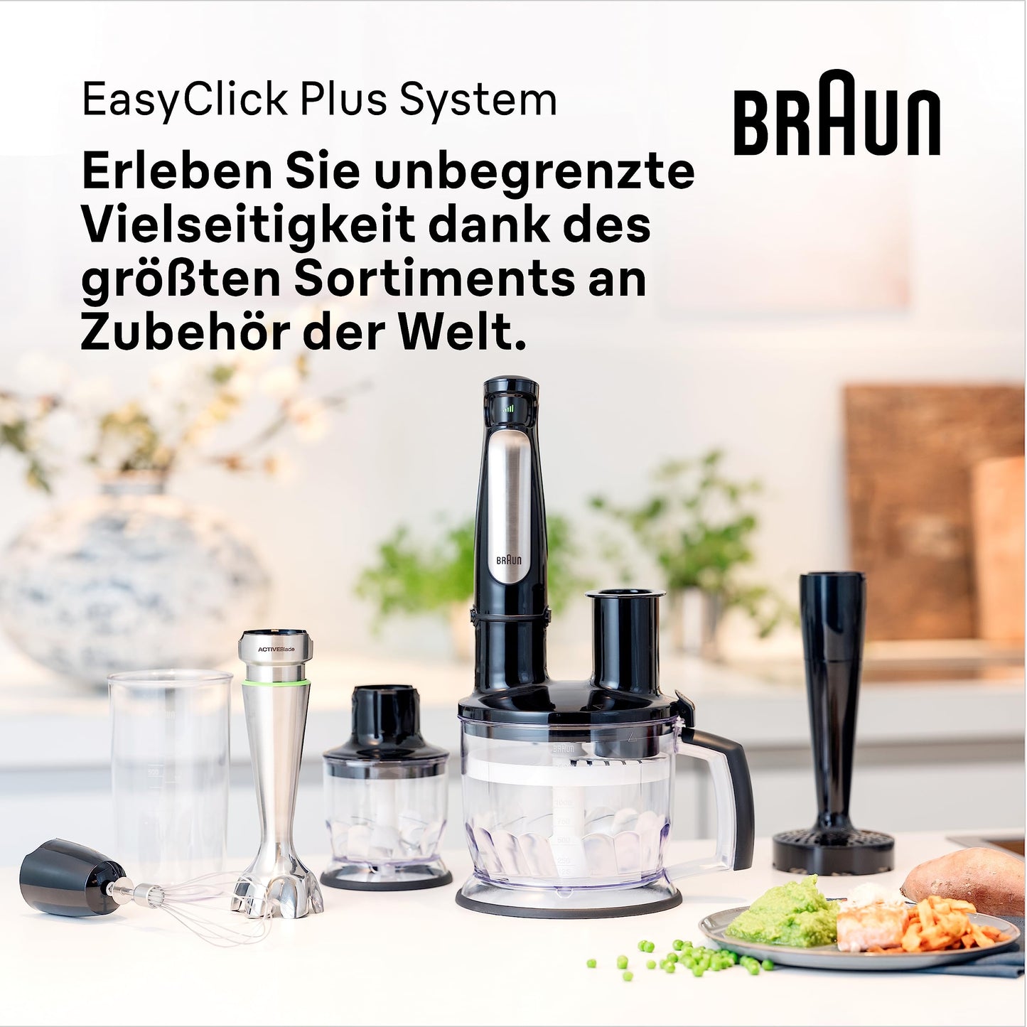 Braun Stabmixer MultiQuick 7 MQ7035X 1000W Schwarz