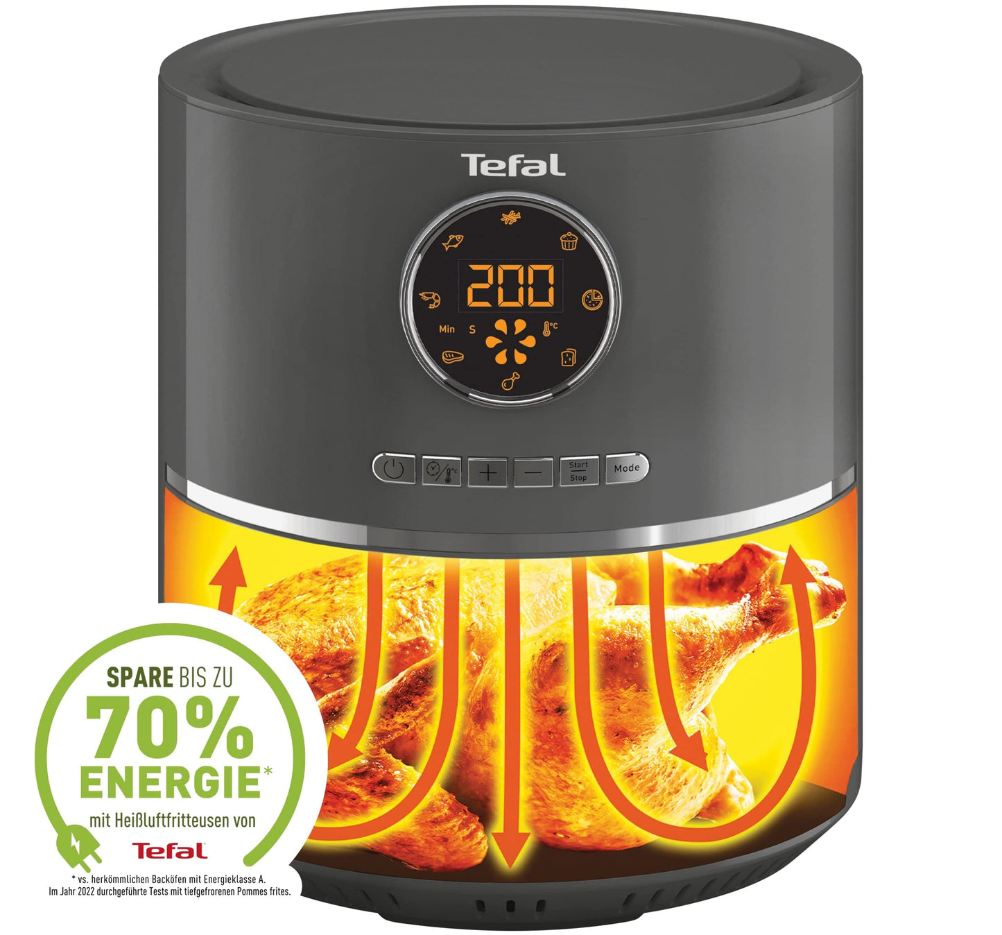 Tefal Ultra Fry Heißluftfritteuse 4.2L Grau EY111B