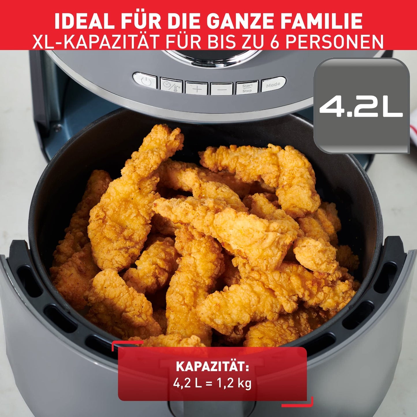 Tefal Ultra Fry Heißluftfritteuse 4.2L Grau EY111B