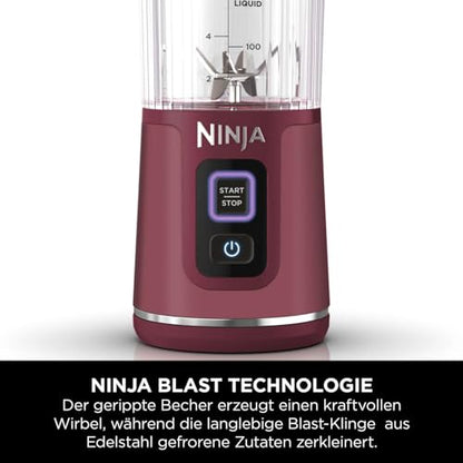 Ninja Blast Tragbarer Mixer 530ml Kabellos Cranberry BC151EUCR