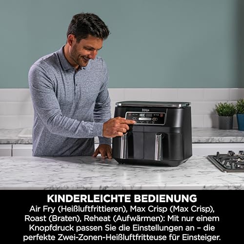 Ninja Foodi Dual Zone Airfryer 7.6L Schwarz AF200EU