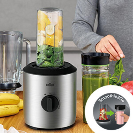 Braun PowerBlend 3 JB3272 Standmixer 1.5L 800W Edelstahl