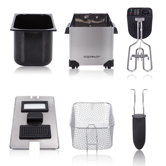 Aigostar Ushas Fritteuse 3L 2200W Edelstahl