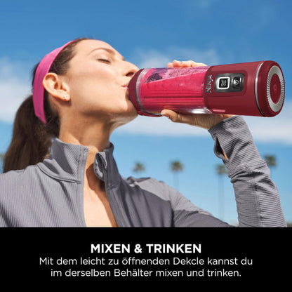Ninja Blast Tragbarer Mixer 530ml Kabellos Cranberry BC151EUCR