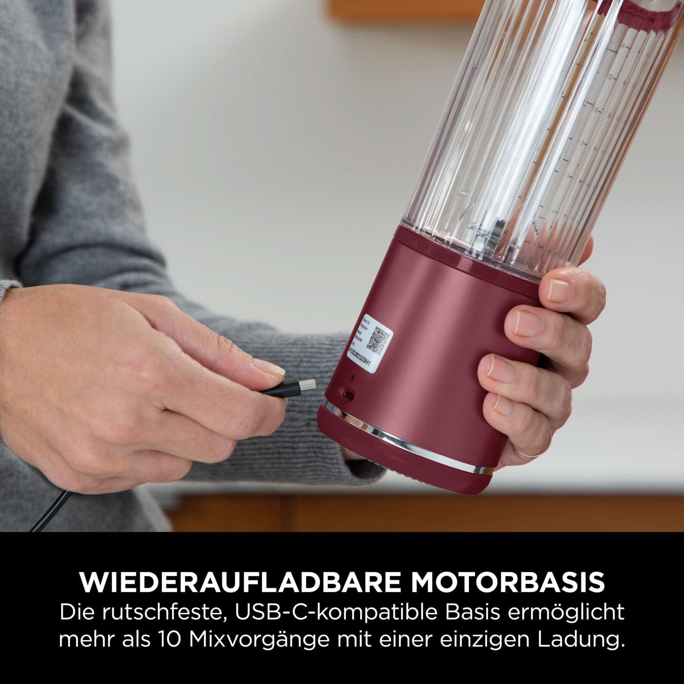 Ninja Blast Tragbarer Mixer 530ml Kabellos Cranberry BC151EUCR