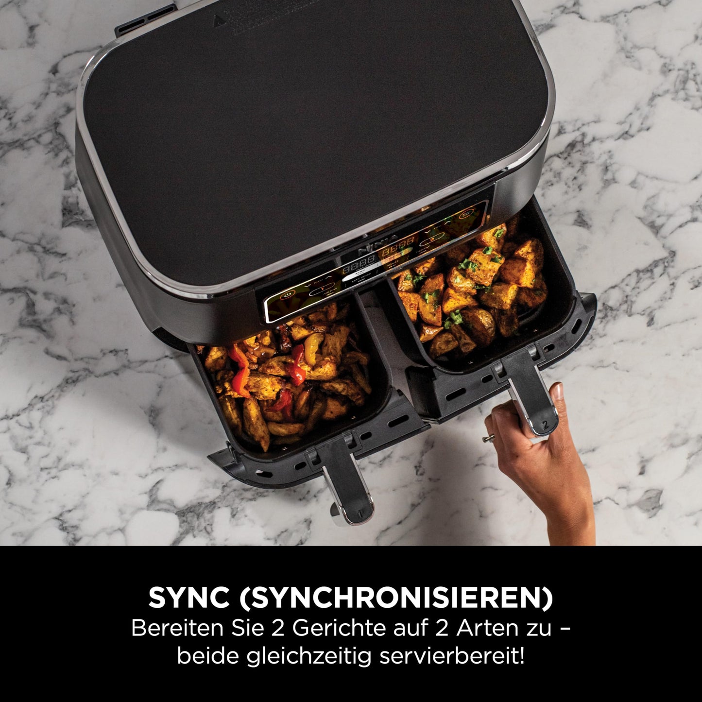 Ninja Foodi Dual Zone Airfryer 7.6L Schwarz AF200EU