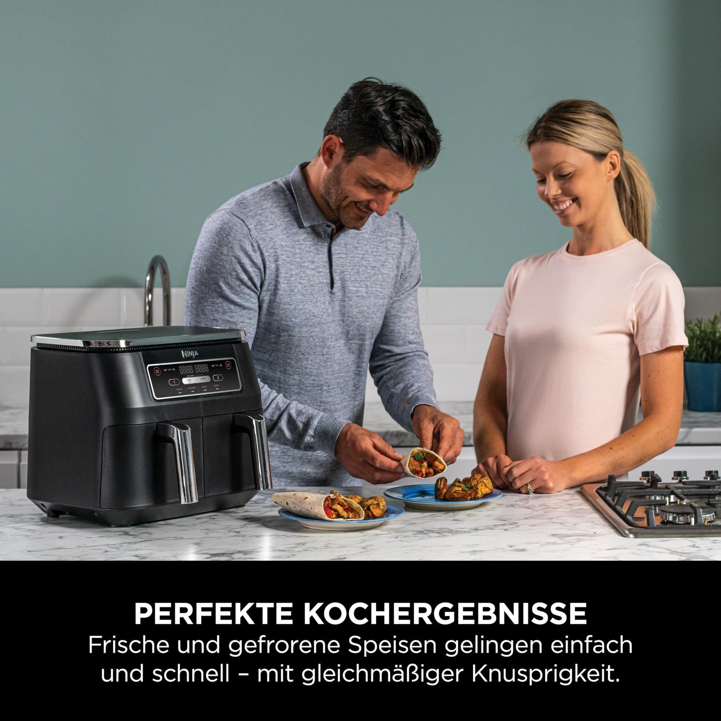 Ninja Foodi Dual Zone Airfryer 7.6L Schwarz AF200EU