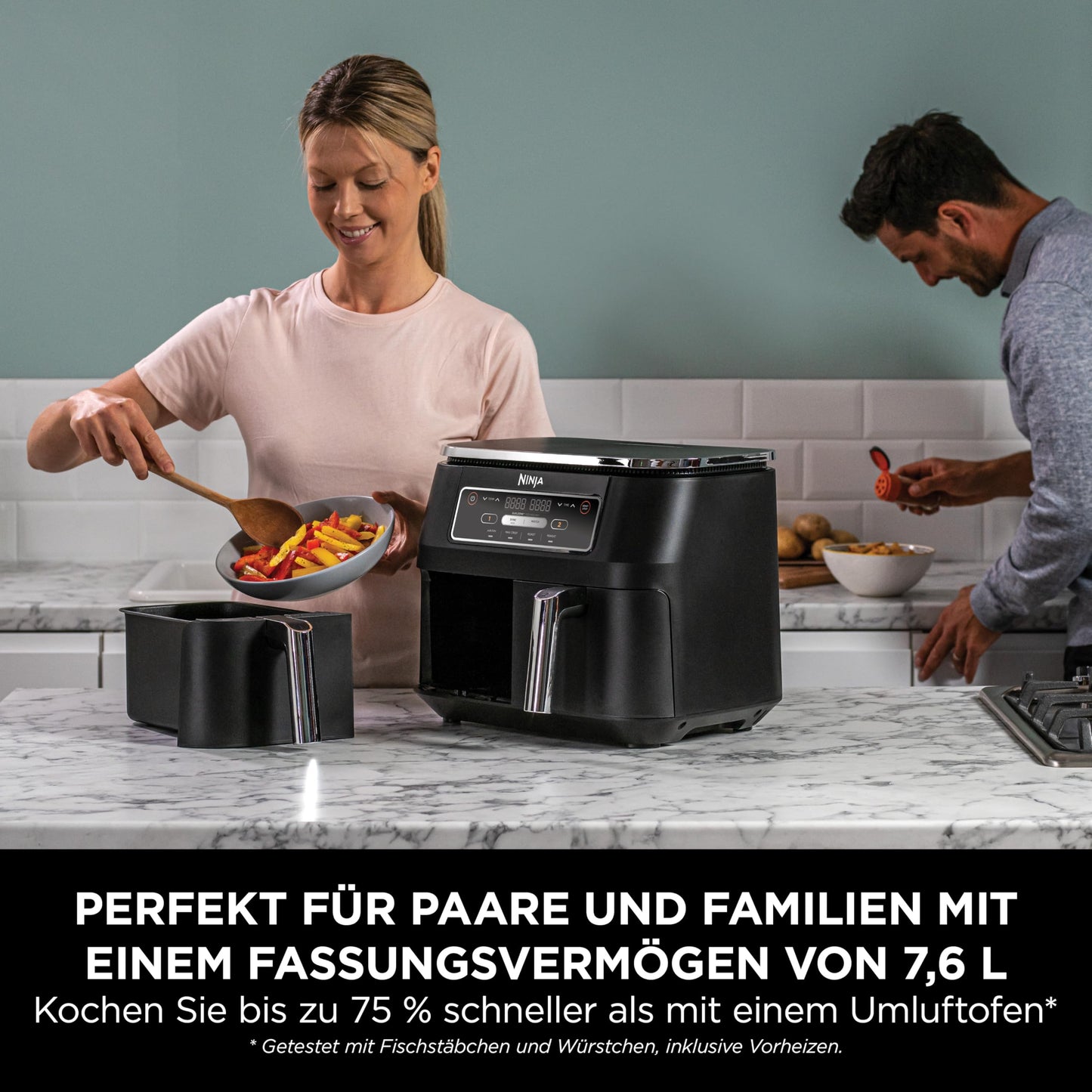 Ninja Foodi Dual Zone Airfryer 7.6L Schwarz AF200EU