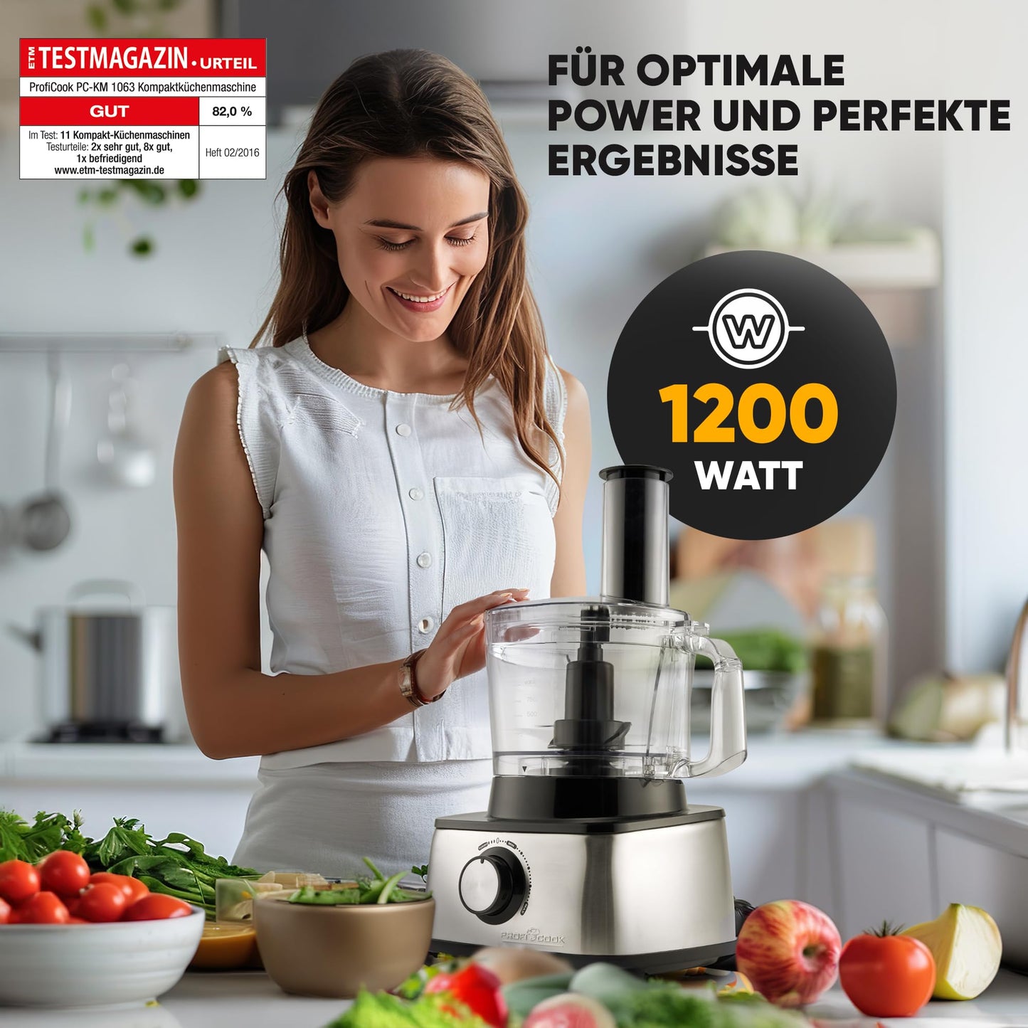 ProfiCook 3in1 Küchenmaschine 1200W PC-KM 1063