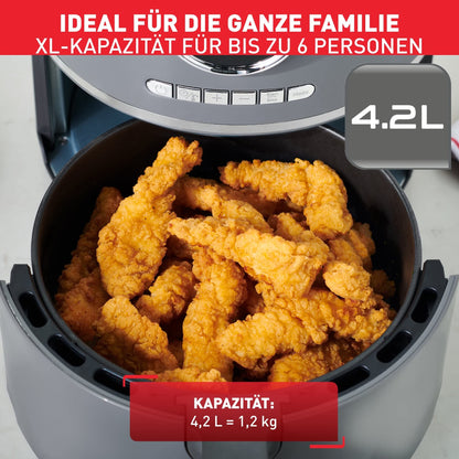 Tefal Ultra Fry Heißluftfritteuse 4.2L Grau EY111B